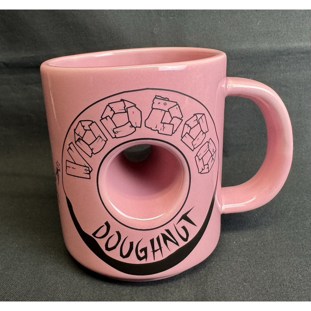 Voodoo Doughnut Donut Shop The Magic is in the Hole Pink Coffee Mug Cup Souvenir